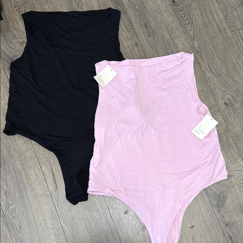 a new day Black and Pink Bodysuits